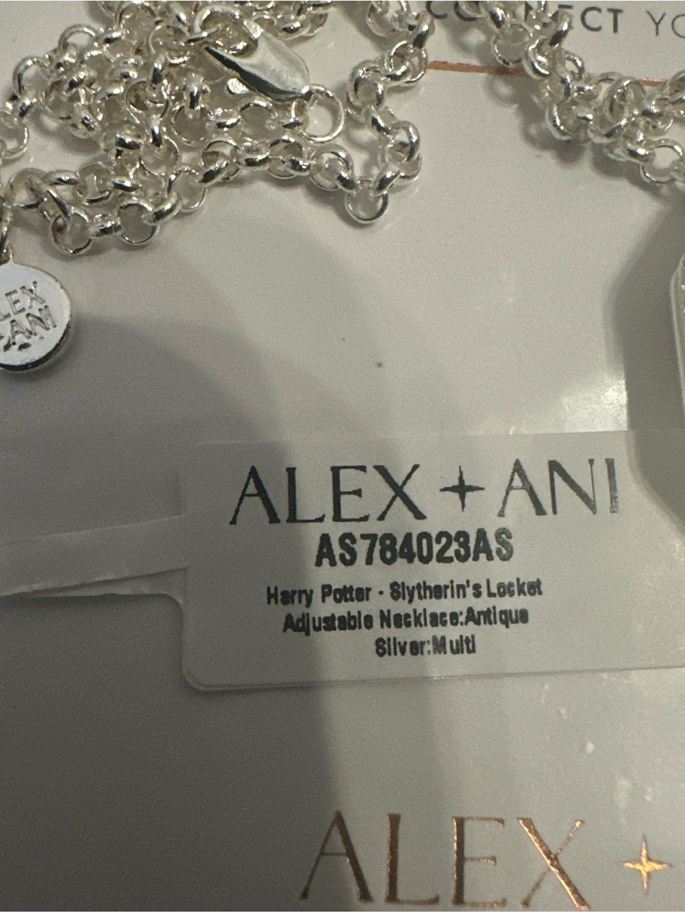Alex And Ani Harry Potter Slytherin Locket Necklace 20”-22” New Sold Out - Picture 6 of 7
